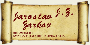 Jaroslav Žarkov vizit kartica